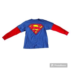 DC Comics Superman/Supergirl Long Sleeve Symbol Costume T-Shirt Girl